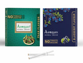 Aarogyam Herbals Pack Of 2 Flavours 100% Tobacco & Nicotine Free Cigarette For Relieve Stress & Mood Enhance Product Paan, Blueberry - 10 Sticks X 2 Packets